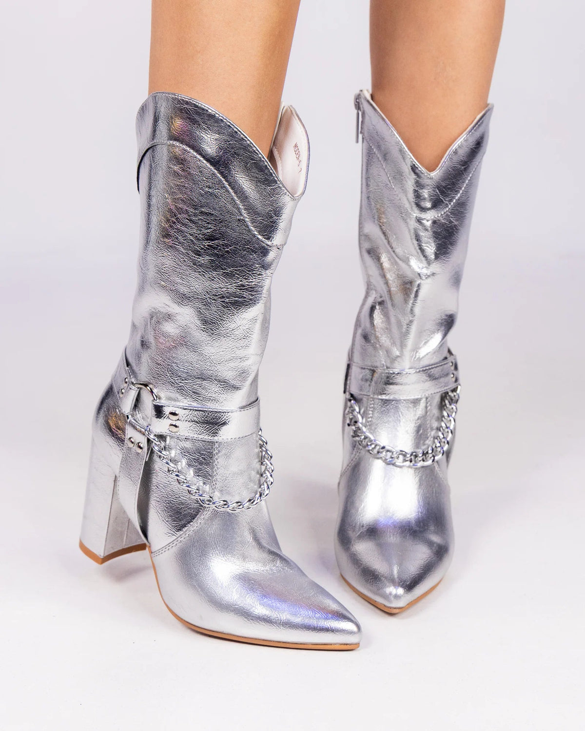 Silver Western Deco Women's Cowboy Boots - InstaWOW Shop