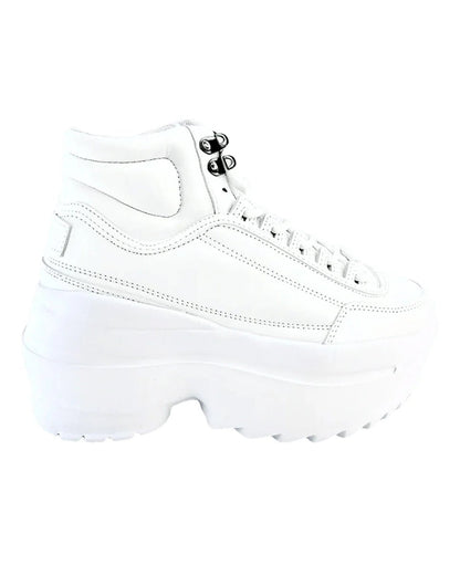 White High Livin' Women's Hi Top Sneakers - InstaWOW Shop