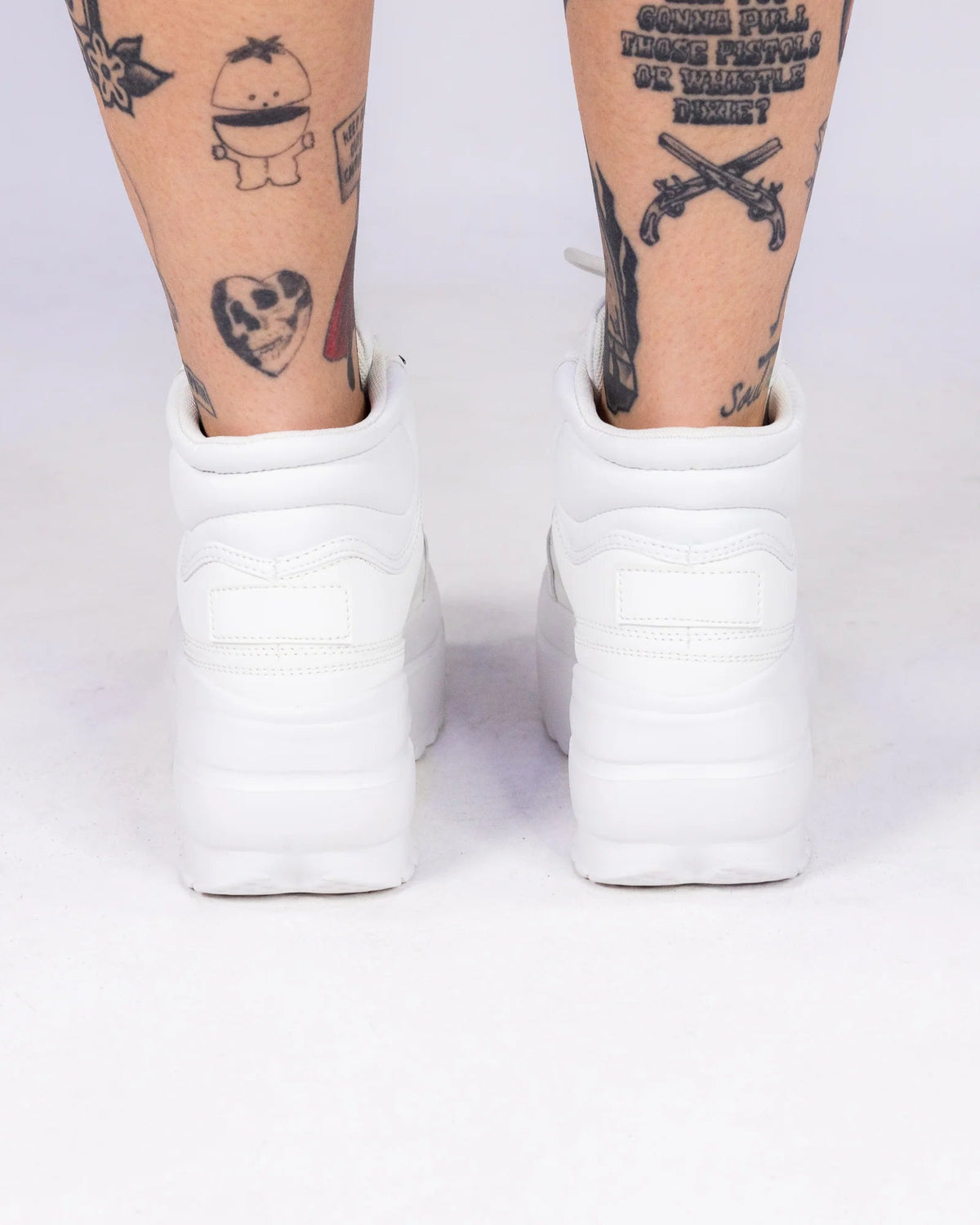White High Livin' Women's Hi Top Sneakers - InstaWOW Shop