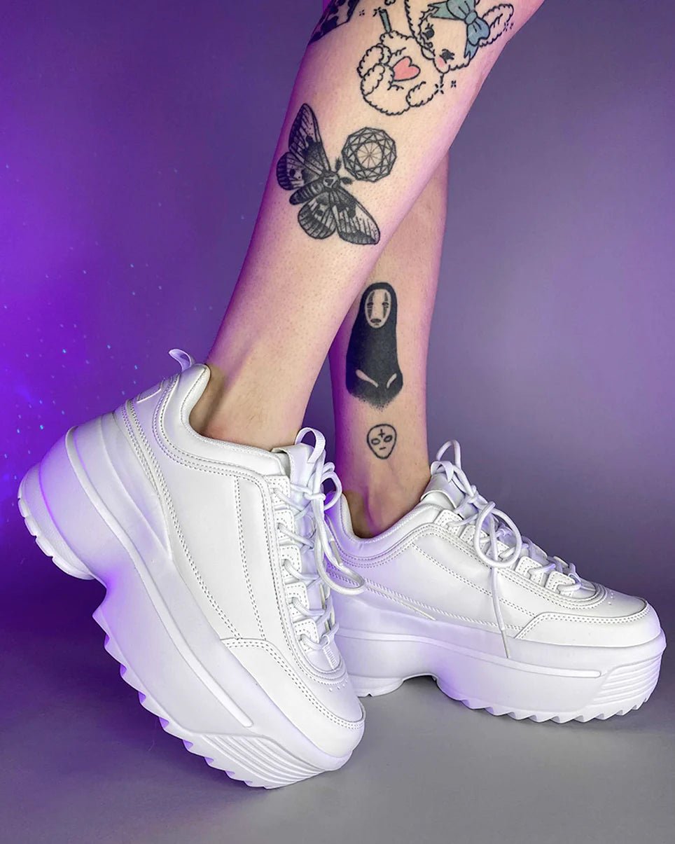 White Walkin' On A Dream Women's Chunky Sneakers - InstaWOW Shop