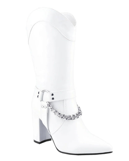 White Western Deco Women's Cowboy Boots - InstaWOW Shop