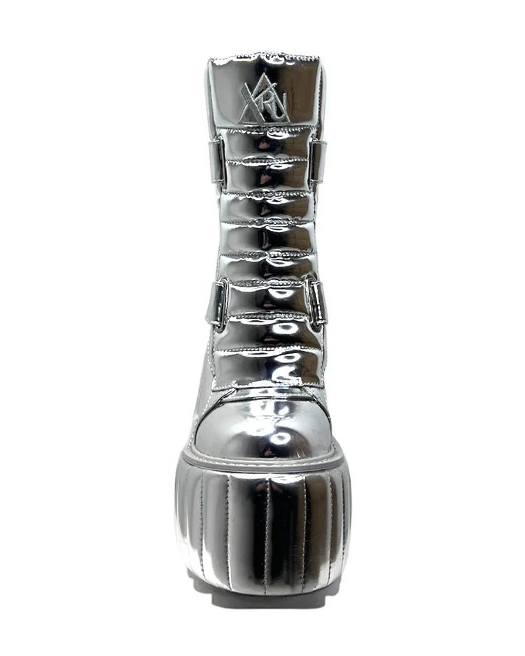 YRU Dune Moto Lo Women's Silver Chrome Boots - InstaWOW Shop