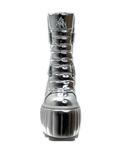 YRU Dune Moto Lo Women's Silver Chrome Boots - InstaWOW Shop